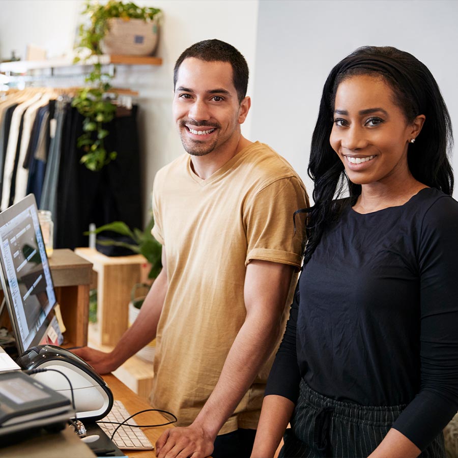 Business Owners at Cafe